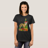Wolf   Xmas Holiday Santa Wolf Christmas Tree T-shirt (Voorkant volledig)