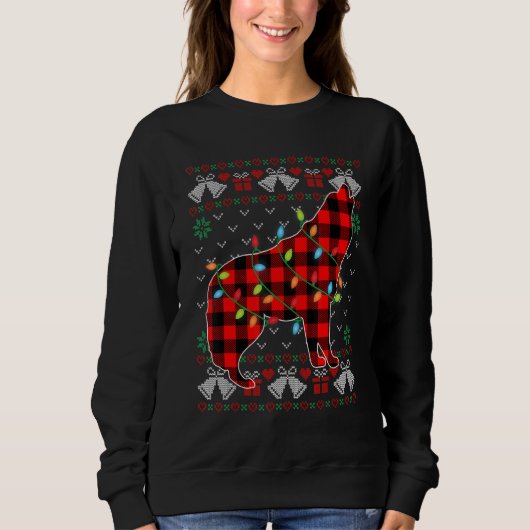 Wolf     Xmas Lights Ugly Christmas Sweater (Voorkant)