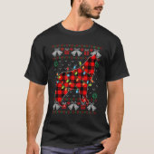 Wolf     Xmas Lights Ugly Christmas Sweater T-shirt (Voorkant)