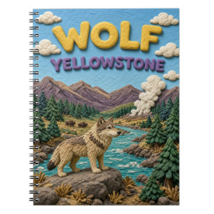 Wolf Yellowstone Valley Moderne KlayKoo Notitieboek
