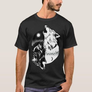 Wolf Yin Yang Skoll Yin Yang beste man T-shirt