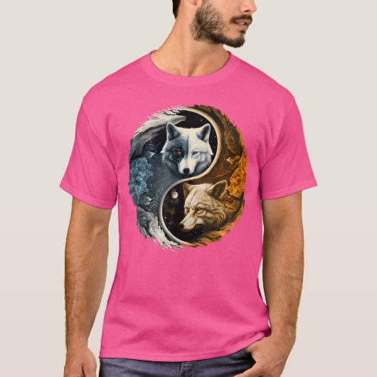 Wolf Yin Yang T-shirt (Voorkant)