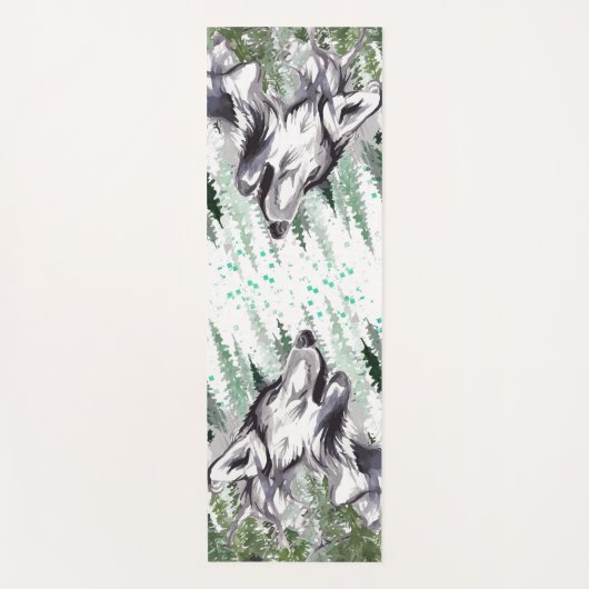 Wolf Yoga Mat | Colorful Wolf Fitness Mat (Voorkant)