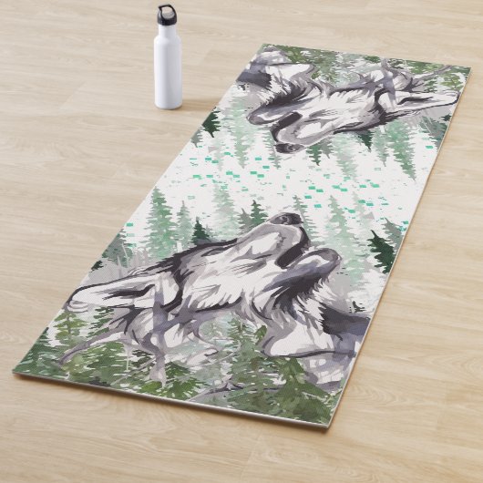 Wolf Yoga Mat | Colorful Wolf Fitness Mat (In situ)