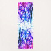 Wolf Yoga Mat - Waterverf Gray Wolf (Voorkant)