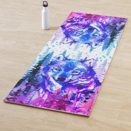 Wolf Yoga Mat - Waterverf Gray Wolf