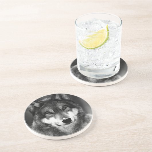 Wolf Zandsteen Onderzetter (Zijkant)