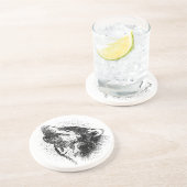 Wolf Zandsteen Onderzetter (Zijkant)