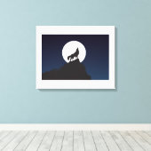 Wolf | Zazzle_Growshop. Canvas Afdruk (Insitu (Houten vloer))