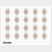 "WOLF-ZEE", stuurwiel, gepersonaliseerd Ronde Sticker (Vel)