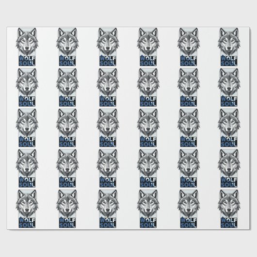 Wolf ziel cadeaupapier (Vlak)