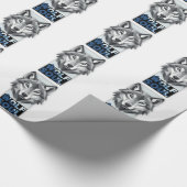 Wolf ziel cadeaupapier (Hoek)