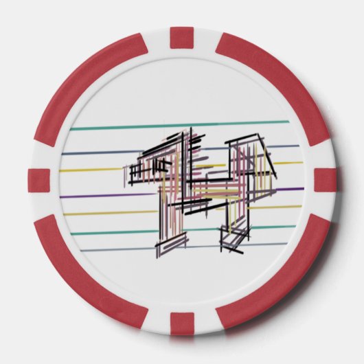 Wolf zomer vreugde  poker chips (Voorkant)