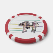 Wolf zomer vreugde  poker chips (Enkel)