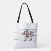 Wolf zomer vreugde tote bag (Achterkant)