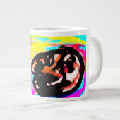 Wolf zonsondergang wild grote koffiekop (Voorkant rechts)