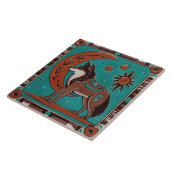 Wolf Zuidwest Indiaanse Zuidwest-Amerika Tegeltje (Zijkant)