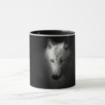 Wolf, zwarte en witte wolffoto