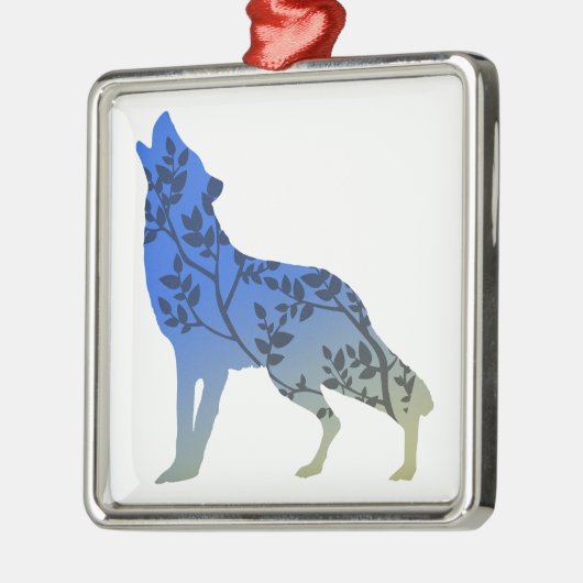 wolfboom metalen ornament (Links)