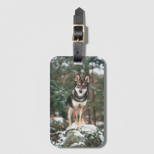 Wolfdog Bagagelabel (Voorkant (verticaal))