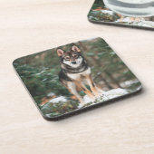 Wolfdog Beverage Coaster Bier Onderzetter (Linkerzijde)