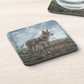Wolfdog Beverage Coaster Bier Onderzetter (Linkerzijde)