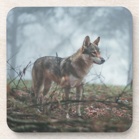 Wolfdog Beverage Coaster Bier Onderzetter (Voorkant)