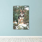 Wolfdog Canvas Afdruk (Insitu (Houten vloer))