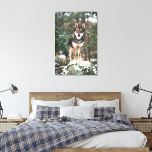 Wolfdog Canvas Afdruk (Insitu (Slaapkamer))