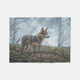 Wolfdog Fleece Blanket Deken