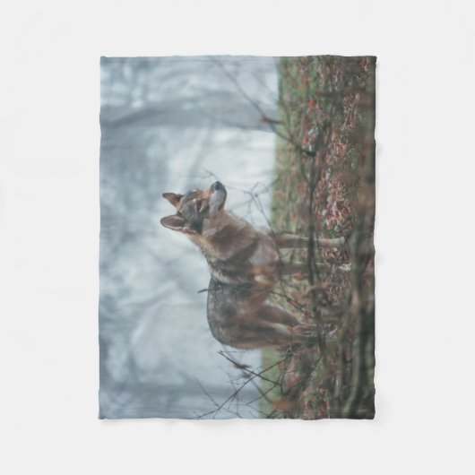 Wolfdog Fleece Blanket Deken (Voorkant)