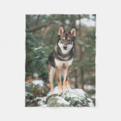 Wolfdog Fleece Deken (Voorkant)