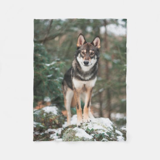 Wolfdog Fleece Deken (Voorkant)