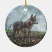 Wolfdog Keramisch Ornament (Voorkant)