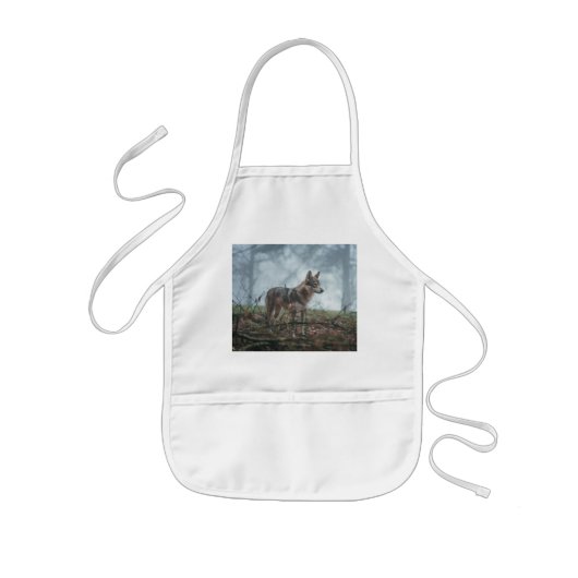 Wolfdog Kinderen Apron Kinder Schort (Voorkant)