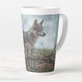 Wolfdog Latte Mok (Rechterhoek)