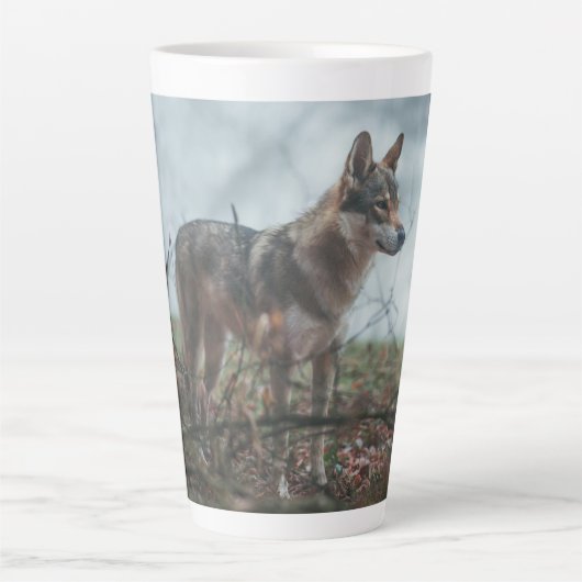 Wolfdog Latte Mok (Voorkant)
