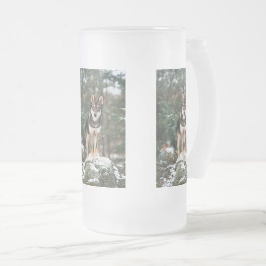 Wolfdog Matglas Bierpul (Voorkant rechts)