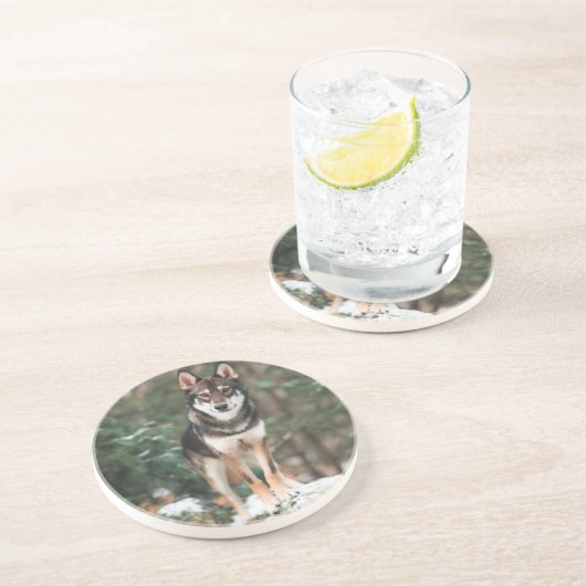 Wolfdog Onderzetter (Zijkant)