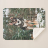 Wolfdog Sherpa Blanket Deken (Voorkant (horizontaal))