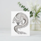 Wolfdraak, Wolf en Draak, gemengd Wezen Briefkaart (Staand voorkant)