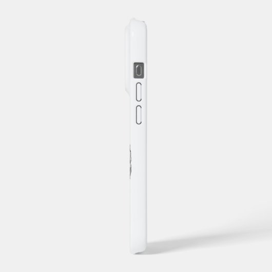 Wolfdragon zwart-wit design iPhone hoesje (Linkerkant)