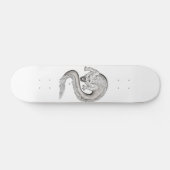 Wolfdragon zwart-wit design persoonlijk skateboard (Horizontaal)
