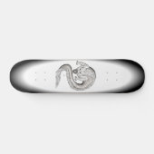 Wolfdragon zwart-wit design skateboard (Horizontaal)