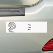 Wolfdragon zwart-wit ontwerp bumpersticker (Op auto)