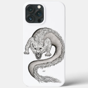 Wolfdragon zwart-wit ontwerp Case-Mate iPhone case
