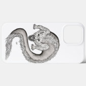 Wolfdragon zwart-wit ontwerp Case-Mate iPhone case (Achterkant (horizontaal))