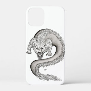 Wolfdragon zwart-wit ontwerp Case-Mate iPhone case