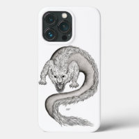 Wolfdragon zwart-wit ontwerp