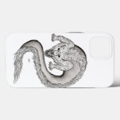 Wolfdragon zwart-wit ontwerp Case-Mate iPhone case (Achterkant (horizontaal))